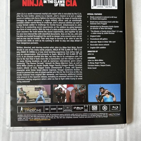 Vinegar Syndrome 4K Ninja In The Claws Of The CIA Bluray-slipcover-John Liu-xtra - Picture 5 of 9